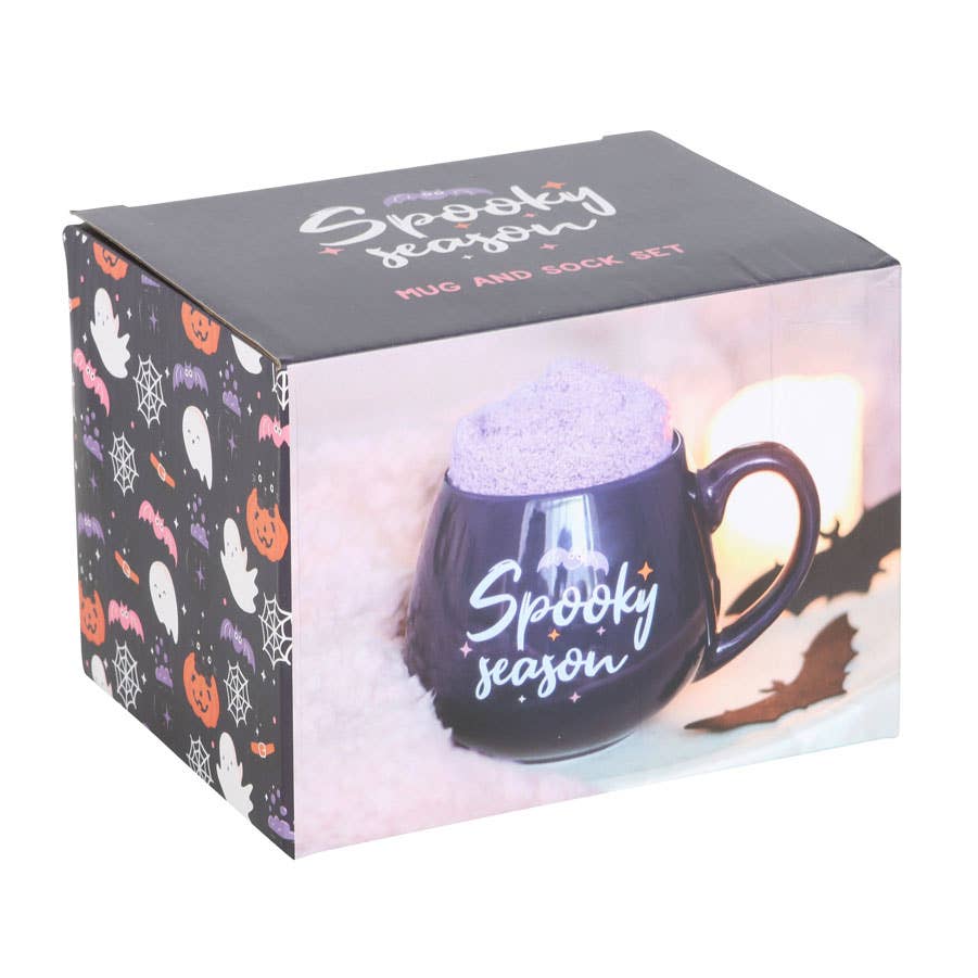 Spooky Season Mug and Fuzzy Socks Set