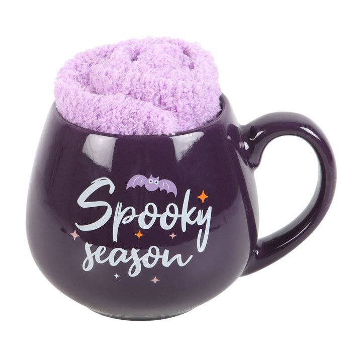 Spooky Season Mug and Fuzzy Socks Set
