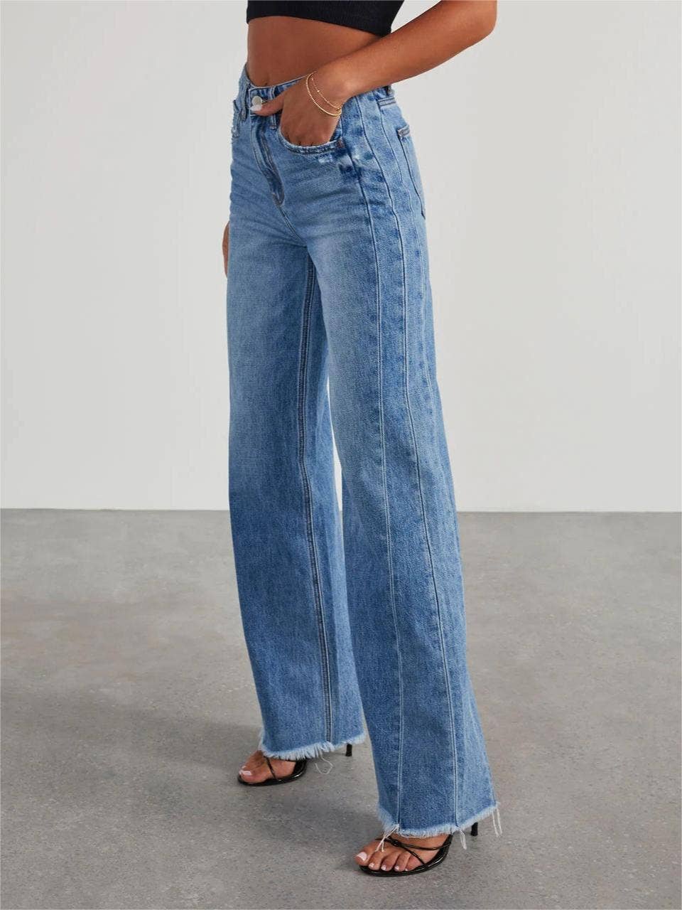 High Waist Wide Leg Jeans - November Moon