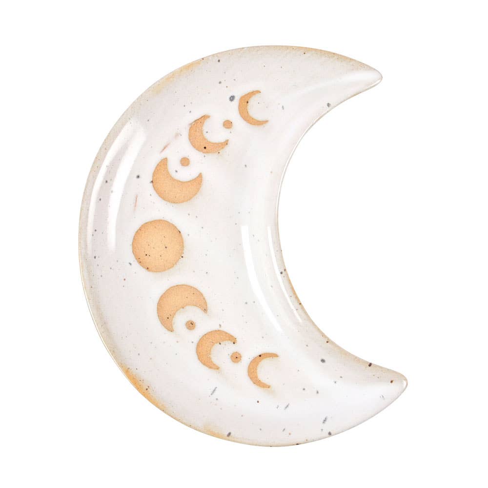 Moon Phase Crescent Ceramic Trinket Tray - November Moon