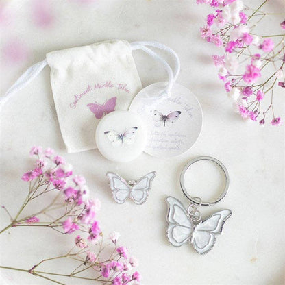 Pearly Butterfly Keychain