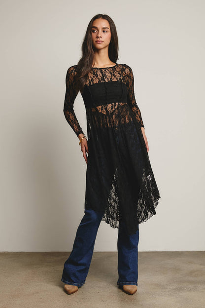 Sheer Lace Layering Dress