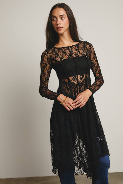 Sheer Lace Layering Dress