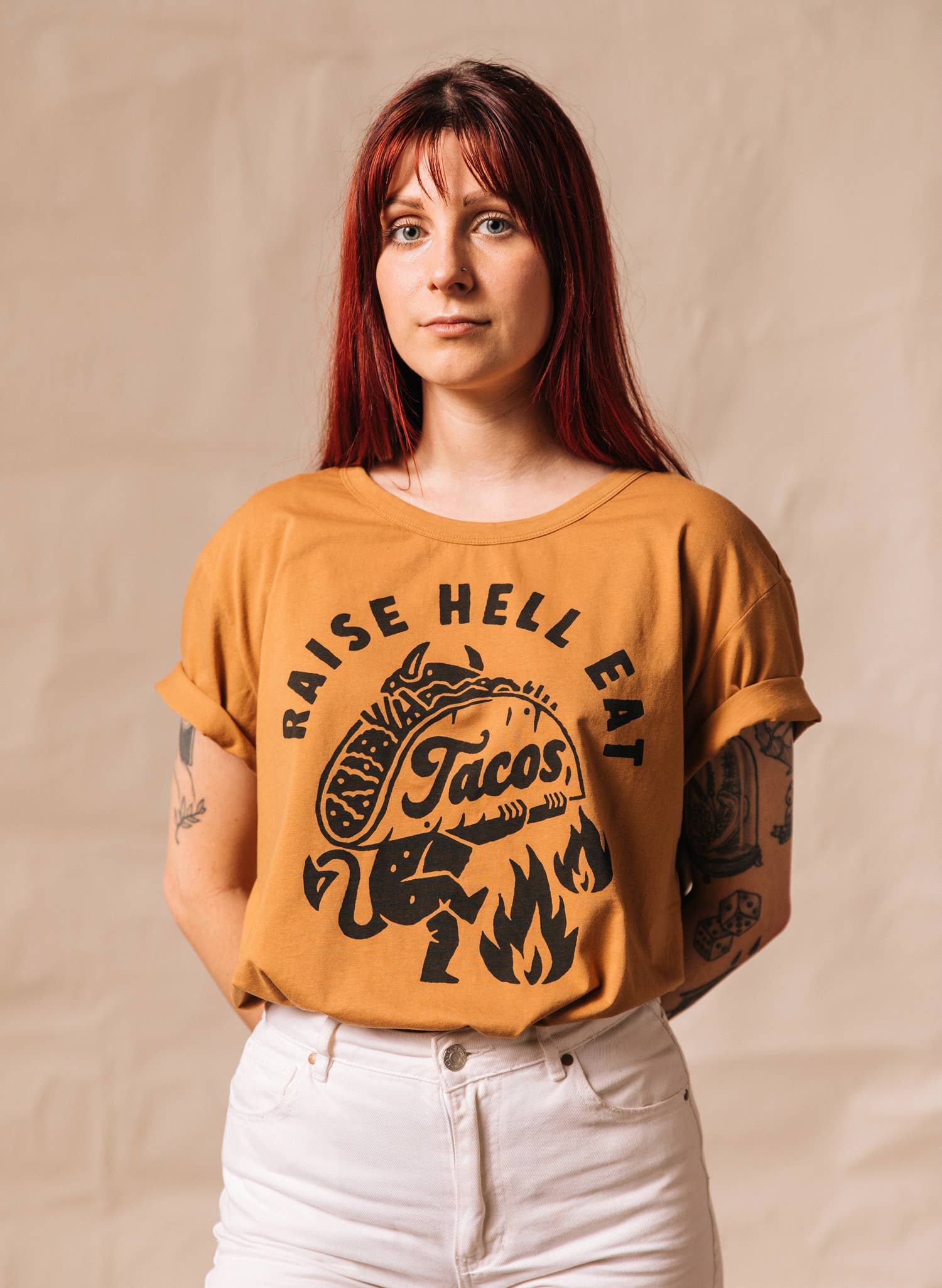 Raise Hell Eat Tacos Tee - Unisex - November Moon  