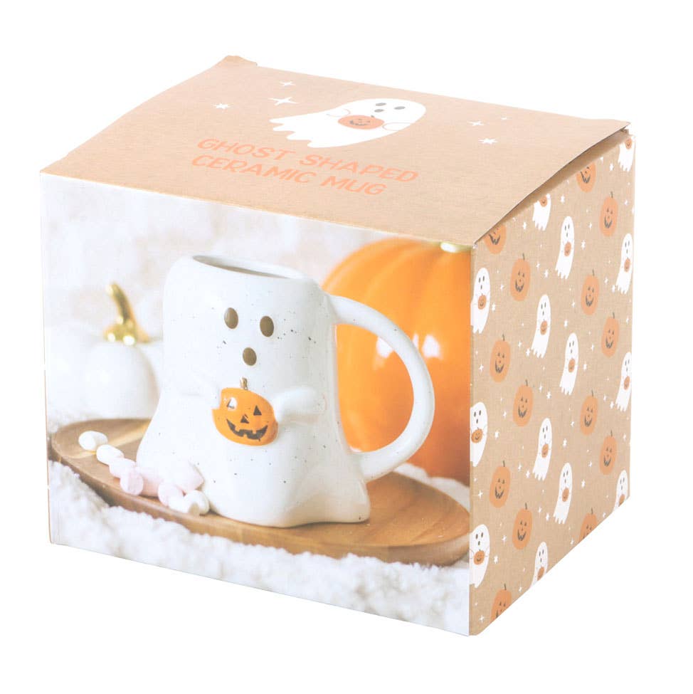 Ghost and Pumpkin Mug