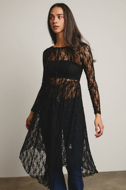 Sheer Lace Layering Dress