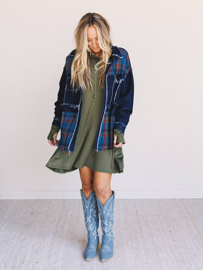 Maisie Long Sleeve Dress - Olive