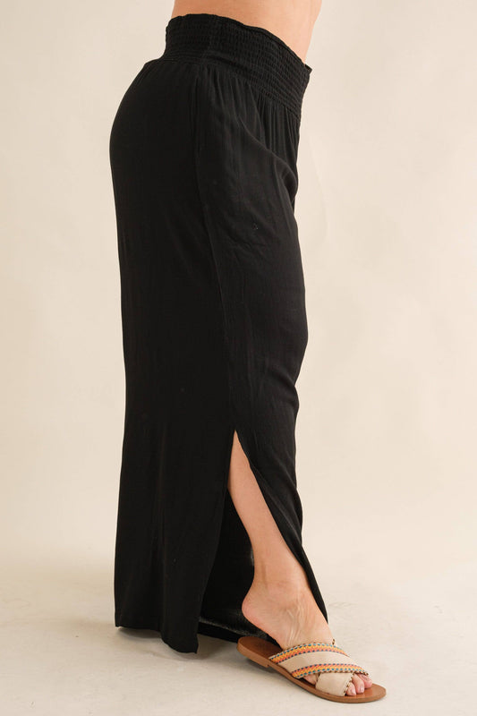 PLUS Wide Leg Palazzo Pants - Black