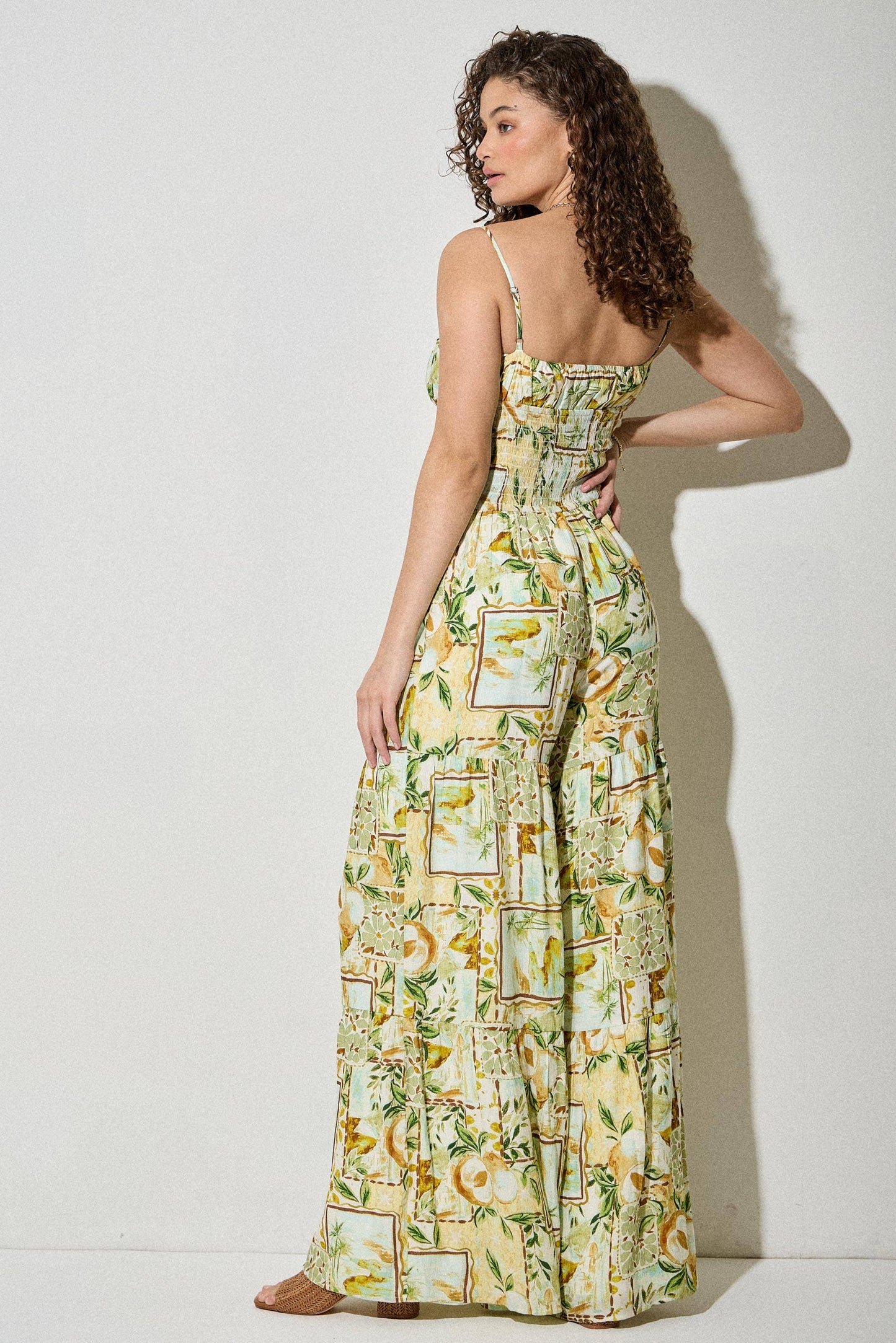 Pear Garden Smocked Jumpsuit