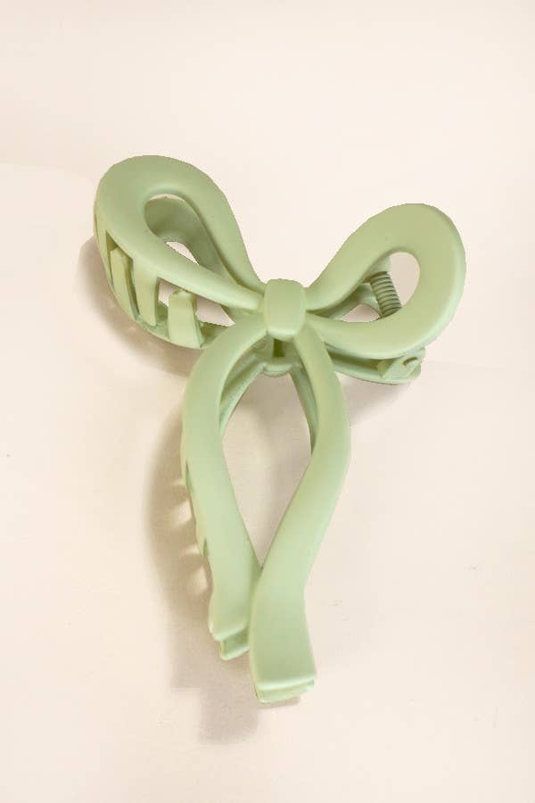 Matte Bow Hair Claw Clip