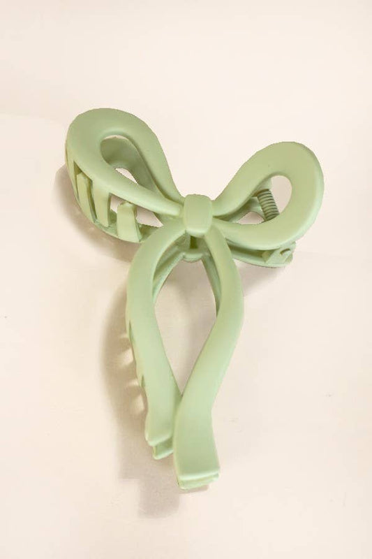Matte Bow Hair Claw Clip