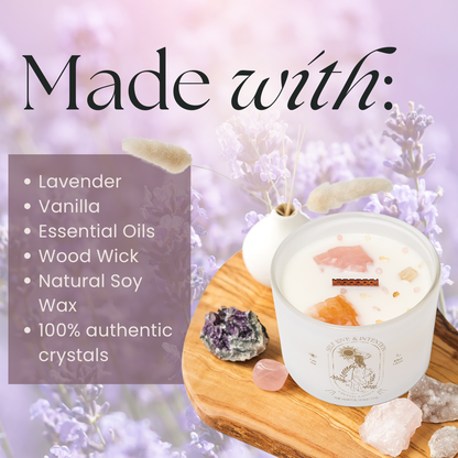 Self Love & Intention Crystal Candle