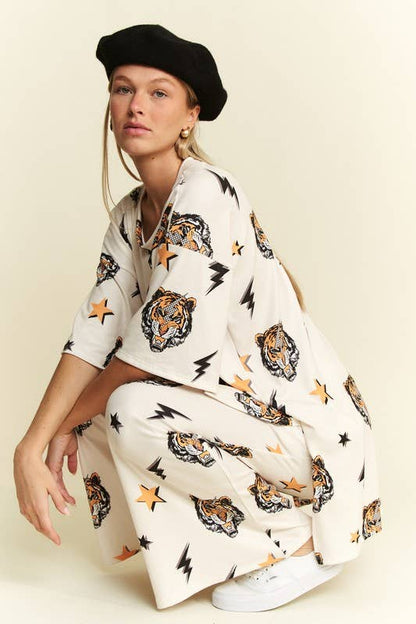 Tiger & Lightning Print Set