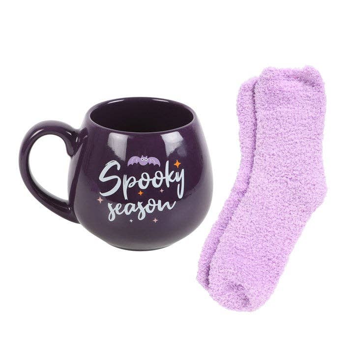 Spooky Season Mug and Fuzzy Socks Set