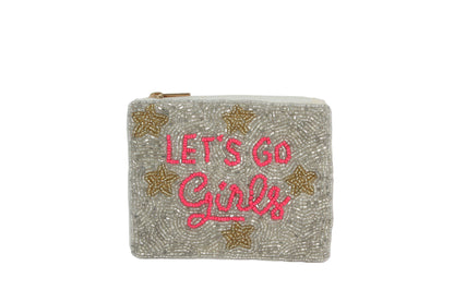 Lets Go Girls Beaded Coin Purse