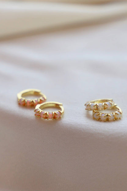 Opalite Huggies - Gold - November Moon  