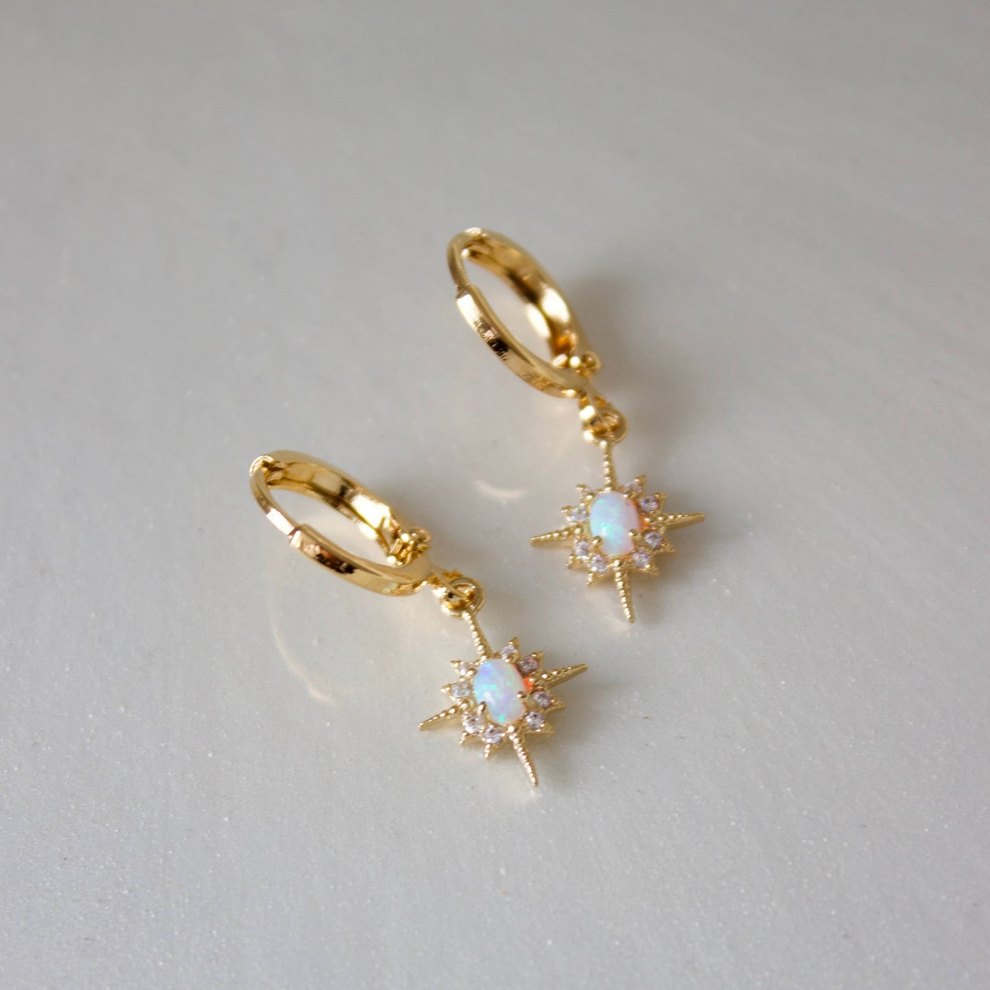 Opal North Star Earrings - Gold - November Moon  