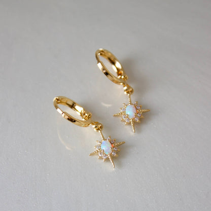 Opal North Star Earrings - Gold - November Moon  