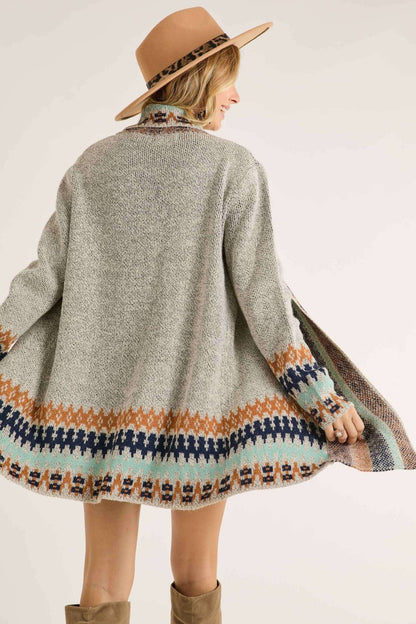 Aztec Cardigan - Grey