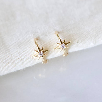 Mini Star Huggie Earrings