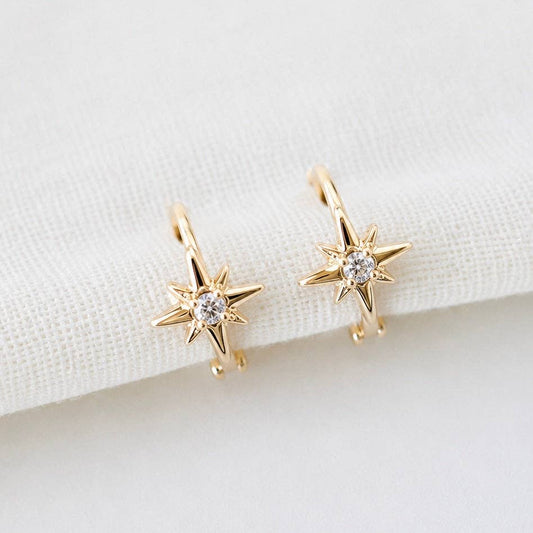 Mini Star Huggie Earrings