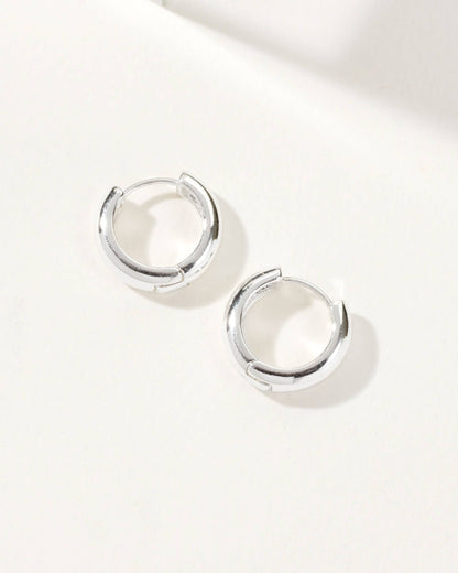 Silver Huggie Hoop Earring
