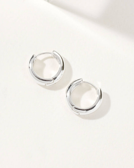 Silver Huggie Hoop Earring