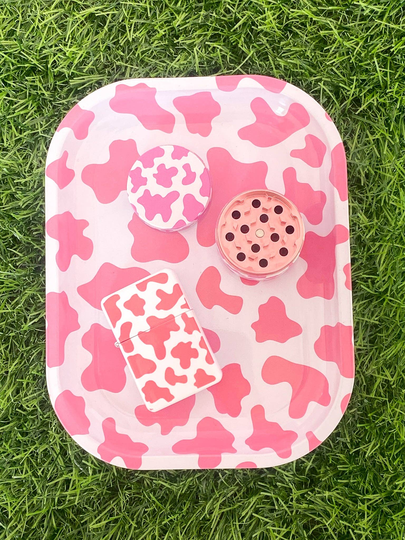 Mini Pink Cow Rolling & Trinket Tray - November Moon  