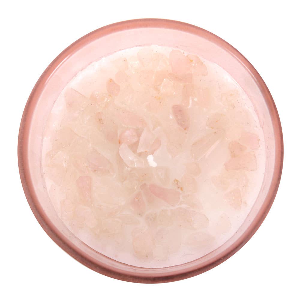 Gratitude - Wild Rose Crystal Quartz Candle - November Moon  