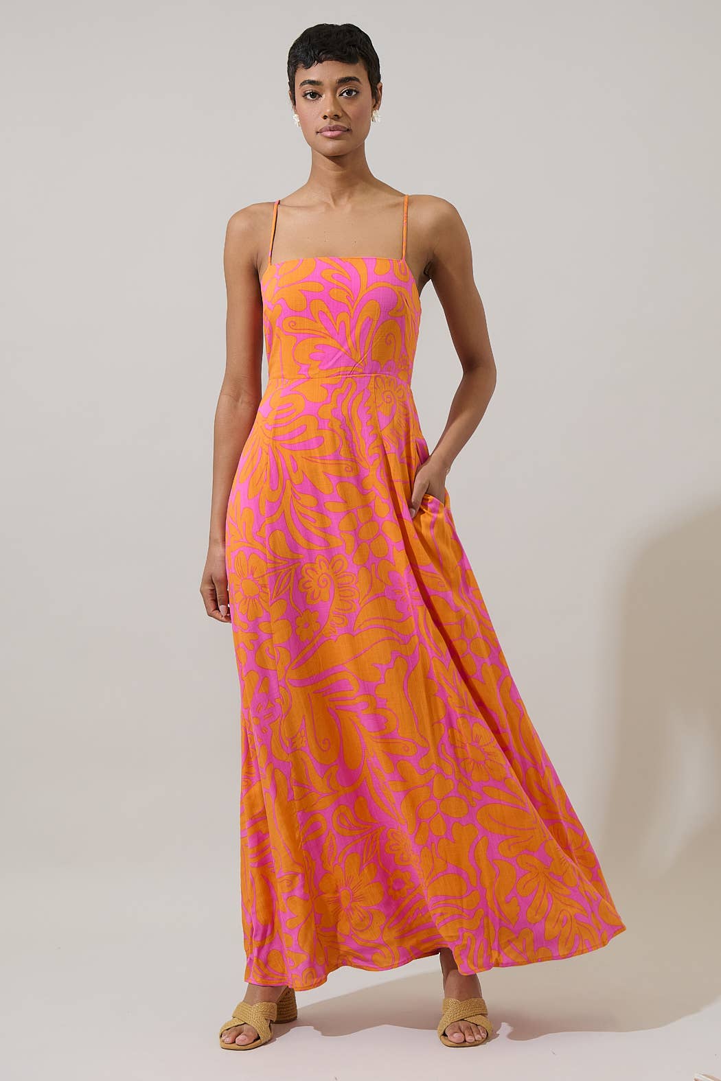 Kaci Floral Smocked Maxi Dress