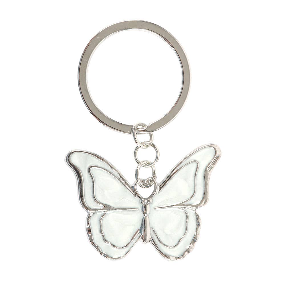 Pearly Butterfly Keychain