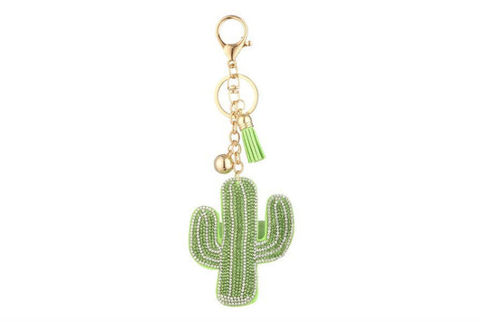 Sparkly Cactus Key Chain 