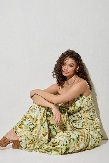 Pear Garden Smocked Jumpsuit