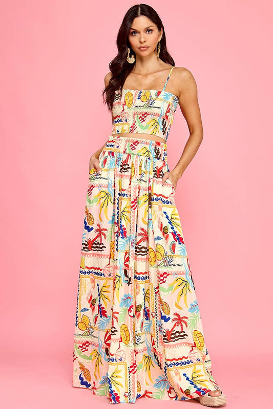 Amalfi Coast Tank and Maxi Skirt Set