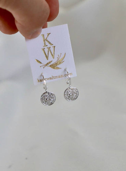 Petite Coin Huggie Earrings