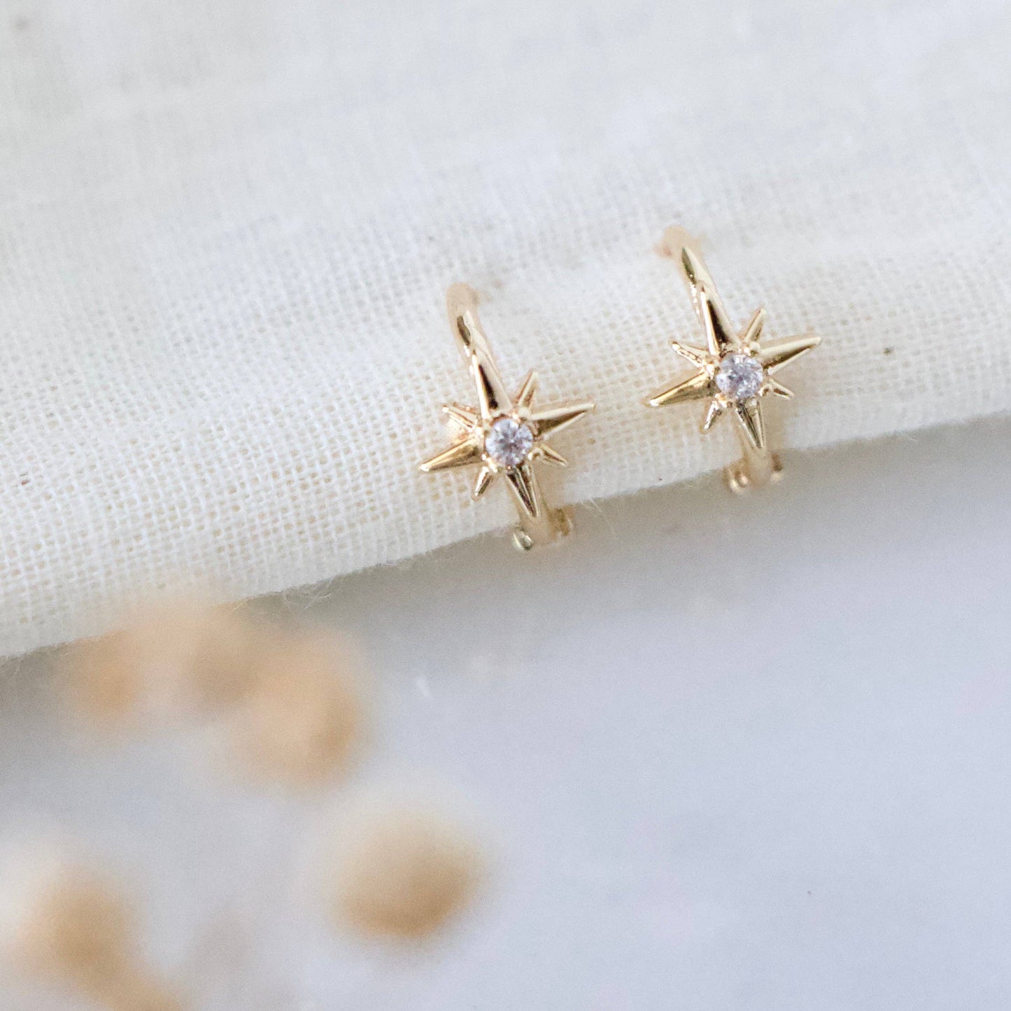 Mini Star Huggie Earrings