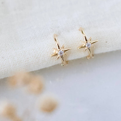 Mini Star Huggie Earrings