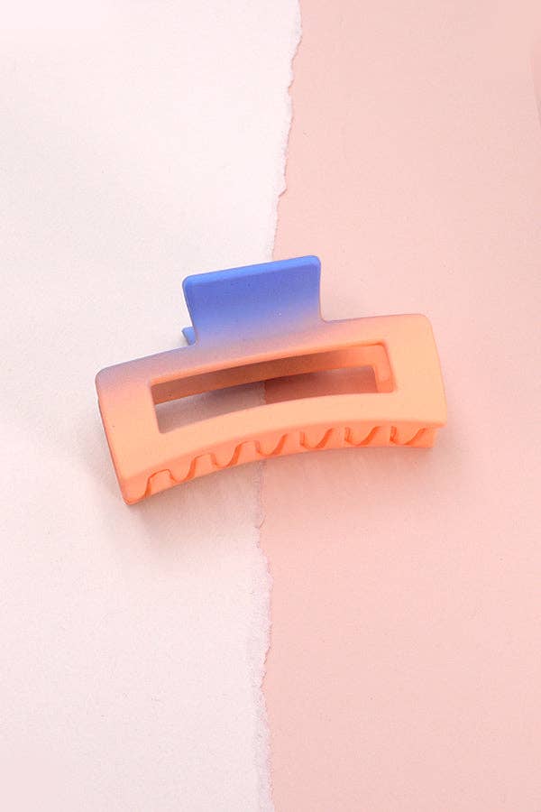 Large Peach Ombre Hair Claw Clip