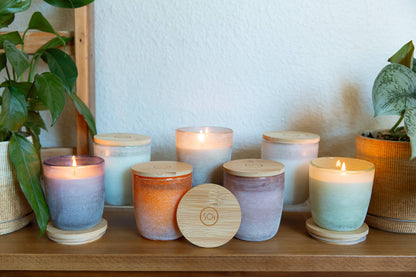 Lavender Vanilla Sea Glass Candle