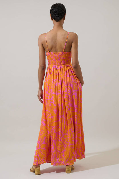 Kaci Floral Smocked Maxi Dress