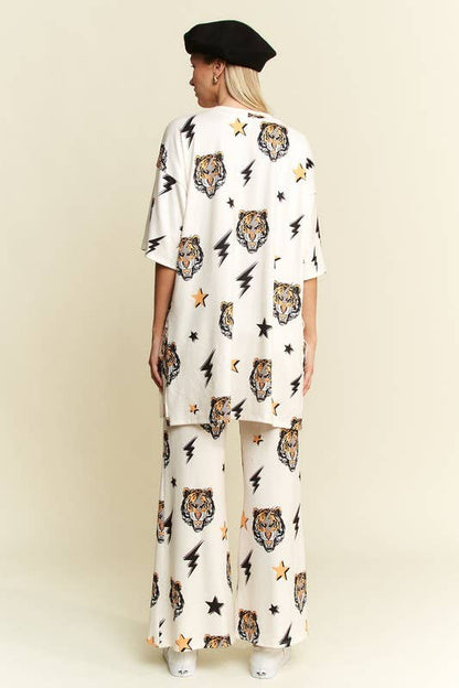 Tiger & Lightning Print Set