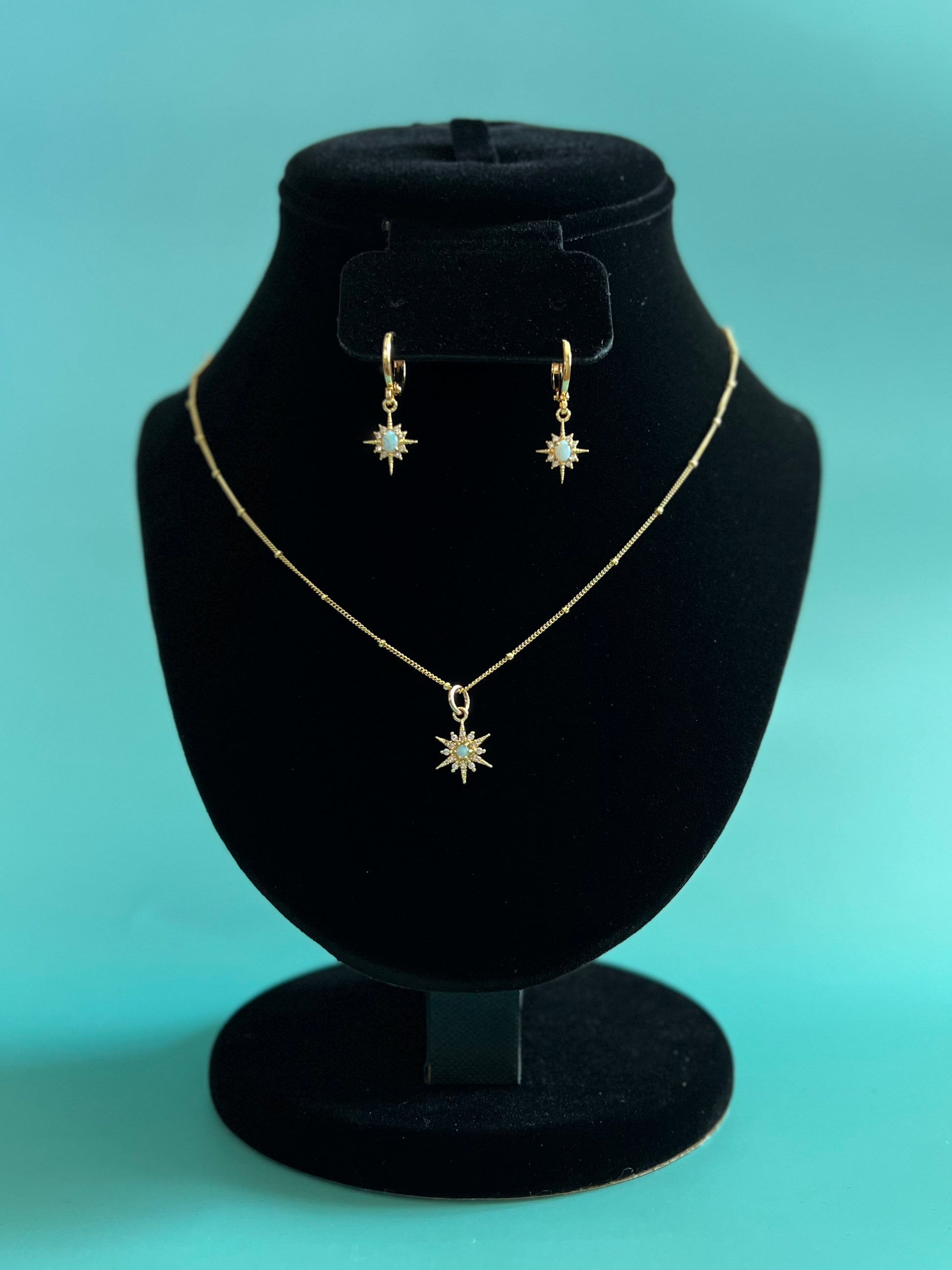 Opal North Star Earrings - Gold - November Moon  