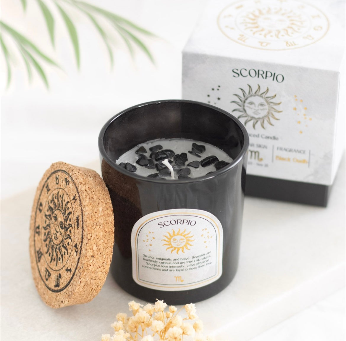 Zodiac Gemstone Crystal Candles