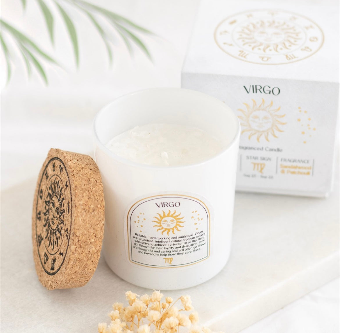 Zodiac Gemstone Crystal Candles - November Moon  