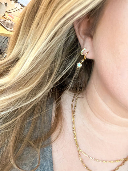 Opal North Star Earrings - Gold - November Moon  