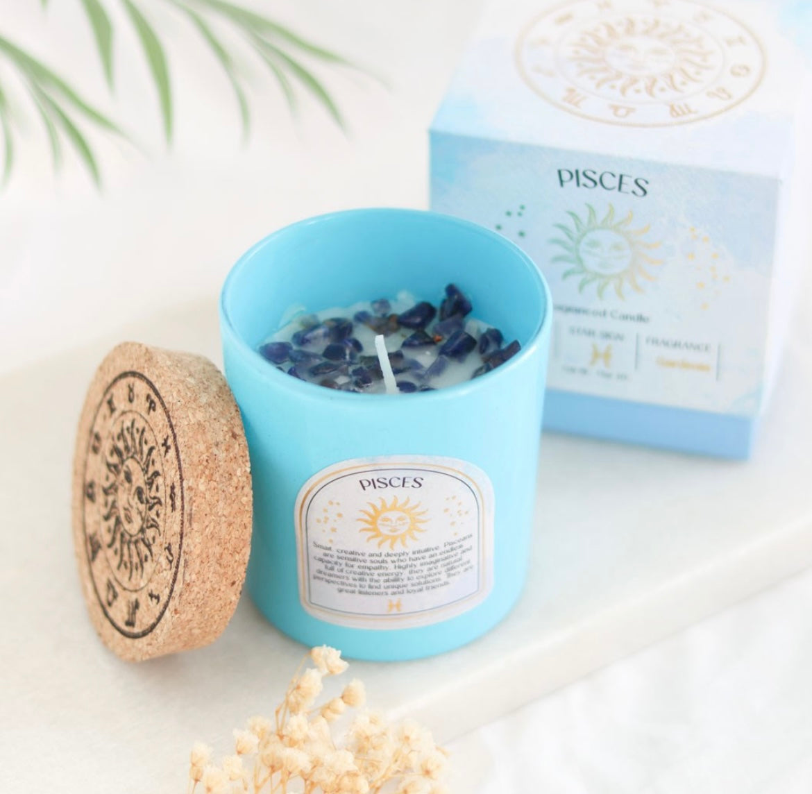 Zodiac Gemstone Crystal Candles - November Moon  