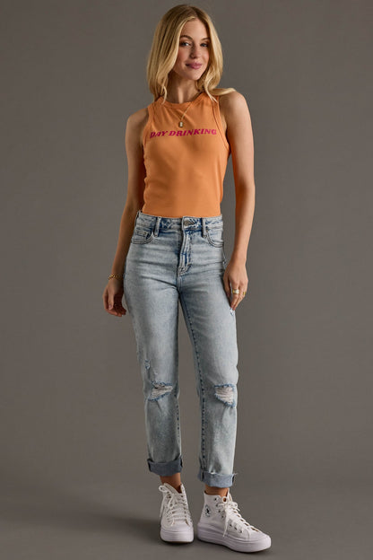 Orange Day Drinking Tank Top
