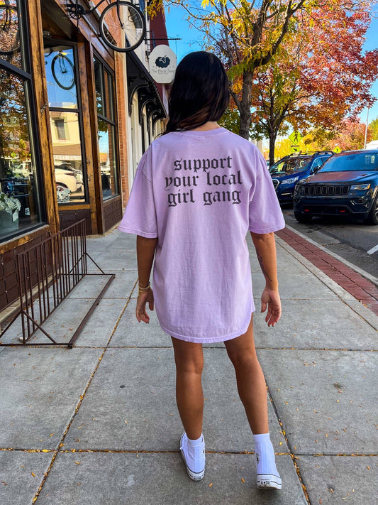 Support Your Local Girl Gang Tee - Orchid