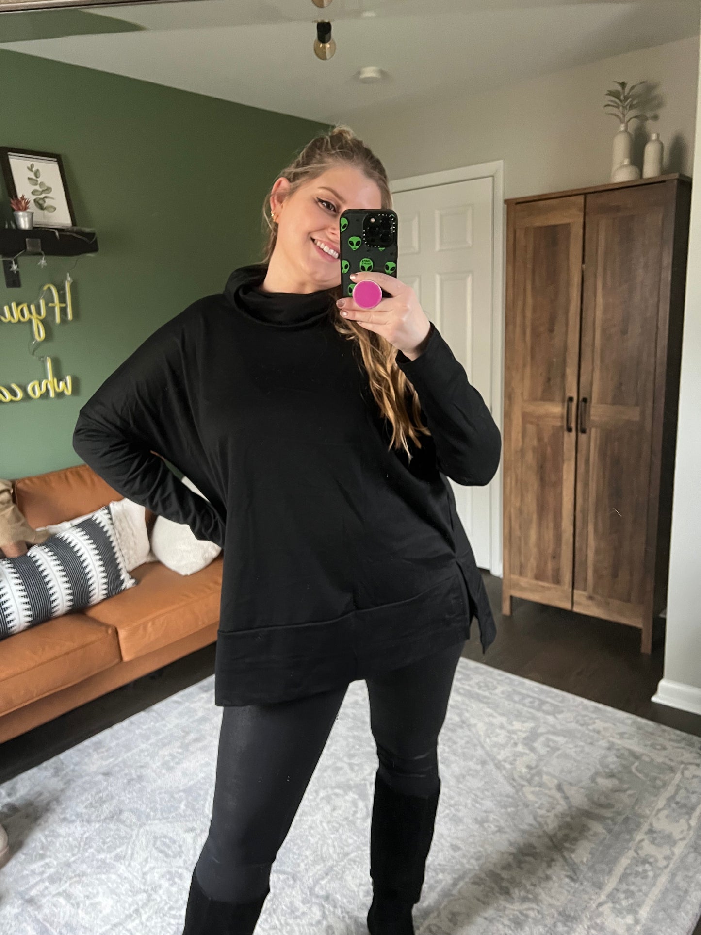 Cowl Neck Tunic Top