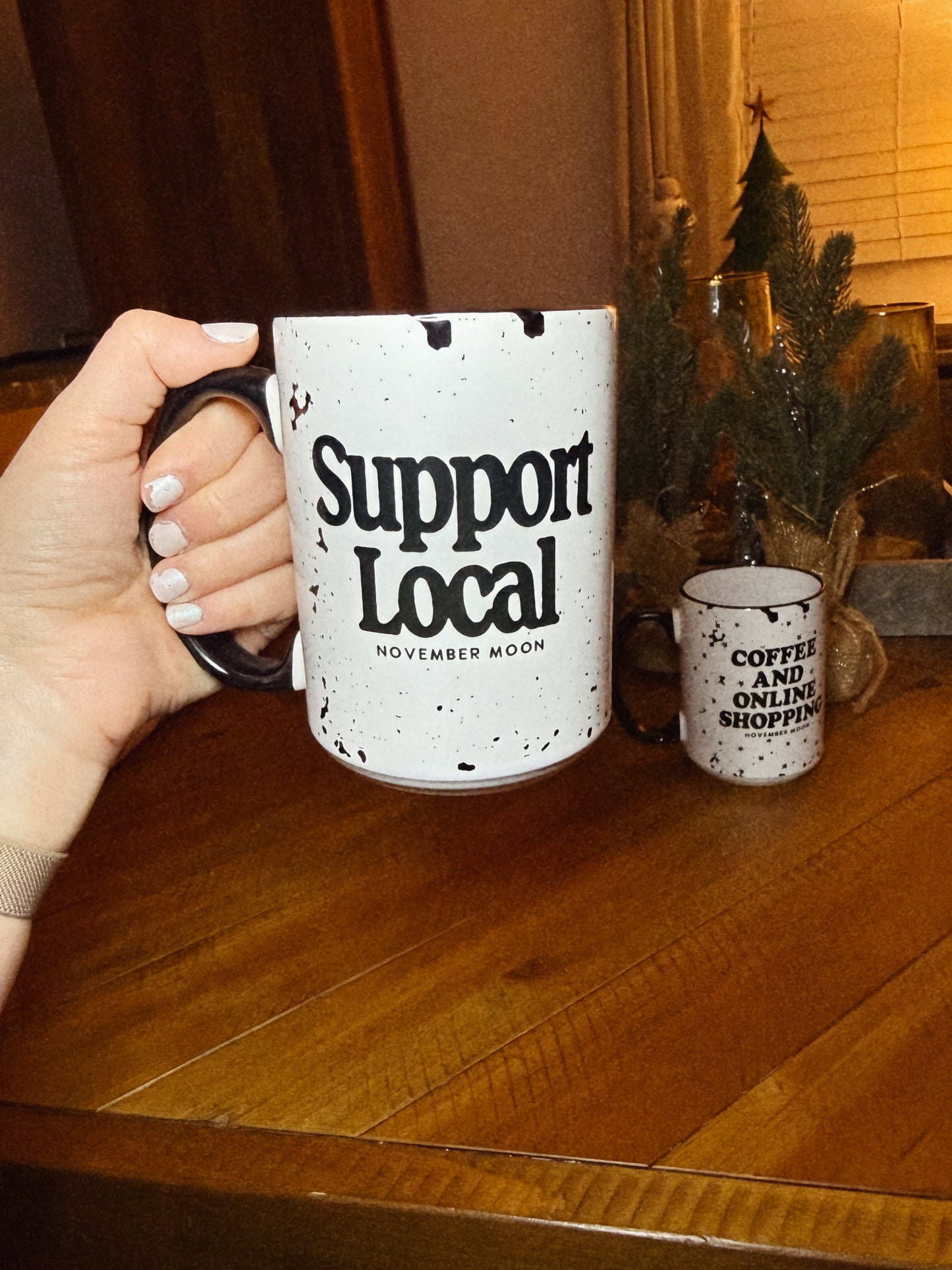 Support Local NM Distressed Mug